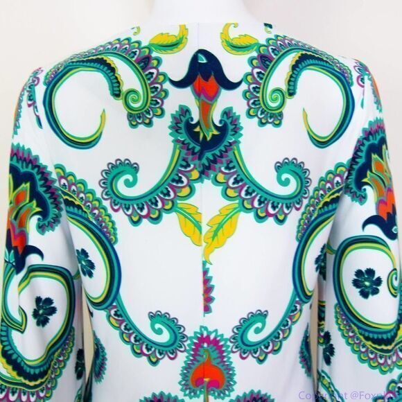 Laundry‎ by Shelli Segal green white floral print dress, women size 4 - Picture 6 of 16